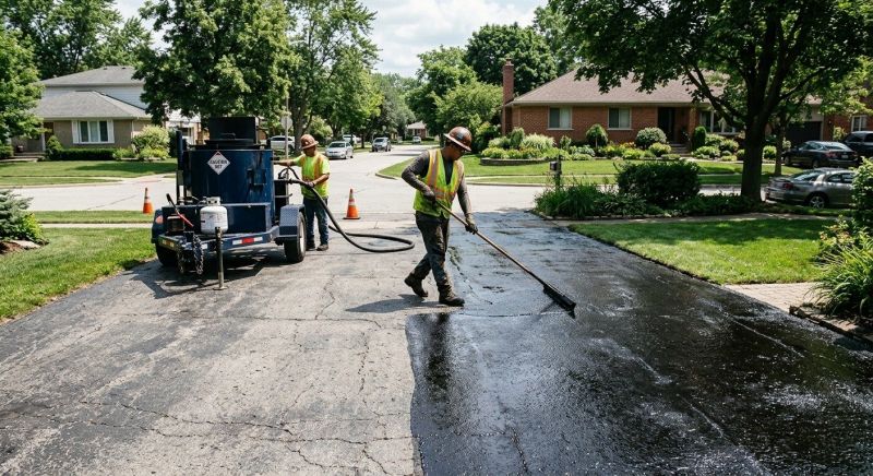 Blacktop Driveway Sealing in Greenville, SC